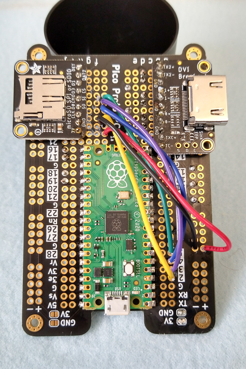 Top view of board