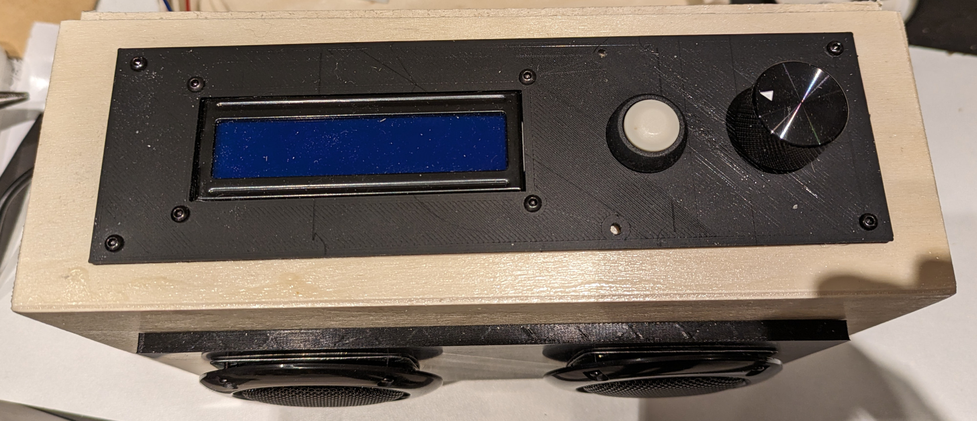 Top panel with components fitted